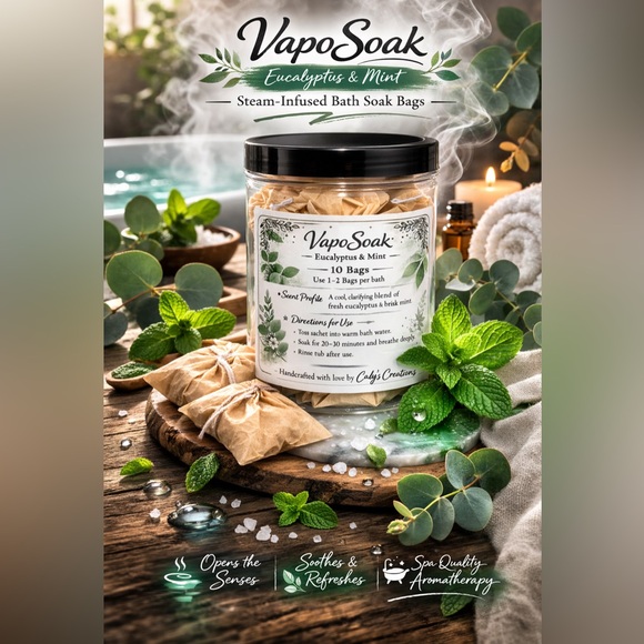 Hand Crafted Other - Eucalyptus & Mint Bath Soak Satchets
